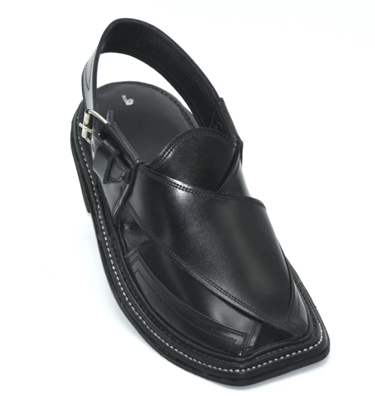 Black Takidaar Top Gear Charsadda Chappal