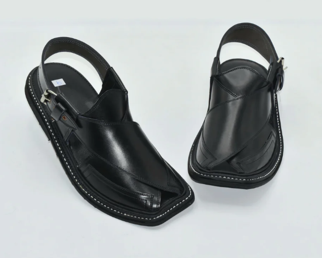 Black Takidaar Top Gear Charsadda Chappal