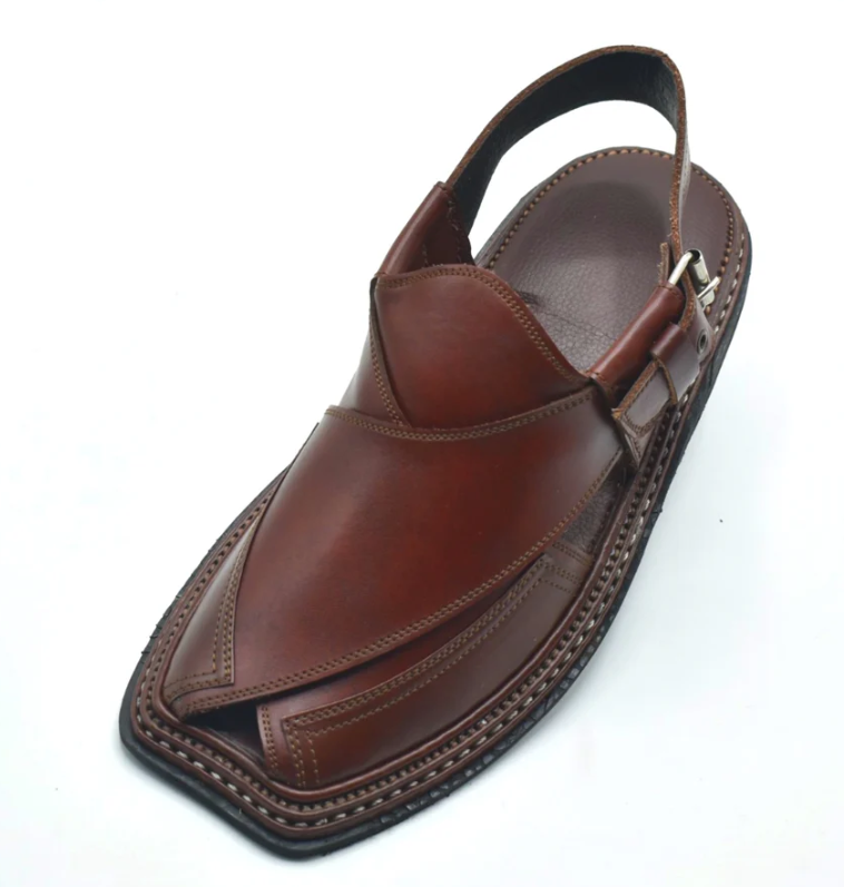 Brown Takidaar Top Gear Charsadda Chappal
