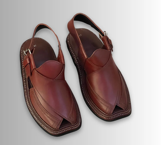 Brown Takidaar Top Gear Charsadda Chappal