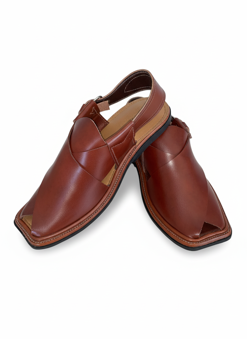 Brown Classic Charsadda Chappal